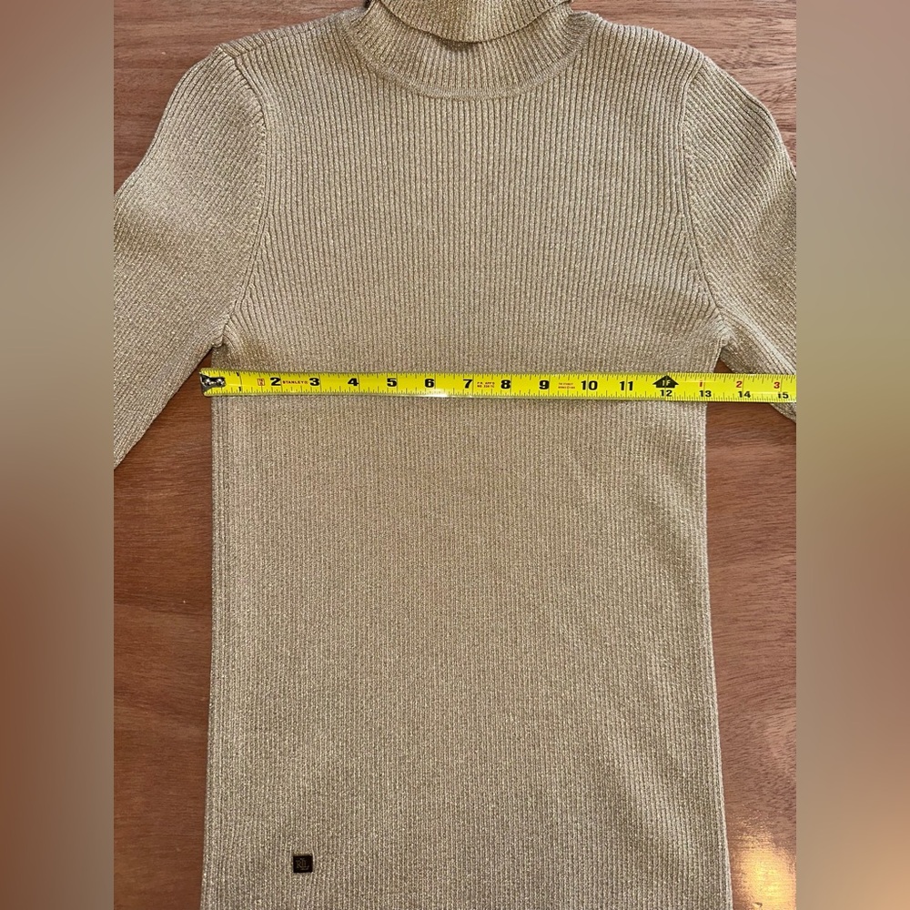 NEW Ralph Lauren Women's Golden Turtleneck Sweater - Size M - Picture 4 of 9